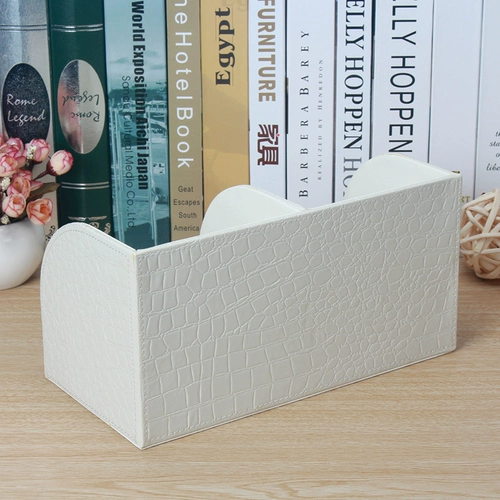 Белая универсальная настольная коробка для хранения, мобильный телефон, пульт, деревянные канцтовары