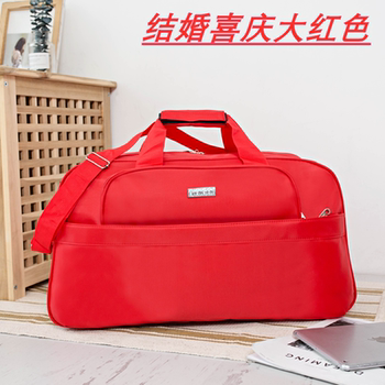 Travel Bag for Women, Korean Style, Short-Distance, Large Capacity, Waterproof, Lightweight Luggage Bag for Business Trips, Wedding Celebration, Trendy Big Red Envelope