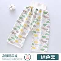 Зеленые штаны, высокая талия