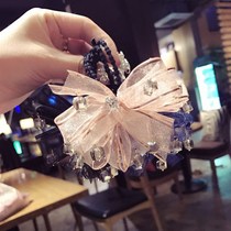 South Korea East gate Lace Head Rope Hair Accessories Mesh Yarn Crystal Butterfly Knots High Bounce Rope Pearl Hair Circles Cherry Leather Fascia