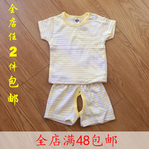 Foreign trade export men and women children and infants summer short-sleeved cotton two sets of childrens cotton vest short-sleeved shorts