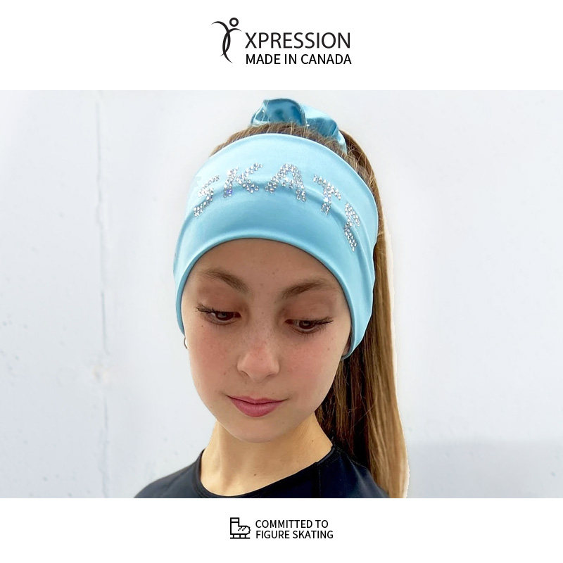 Canada imported XPRESSION children's figure skating suit windproof headgear adult female decorative headband E095
