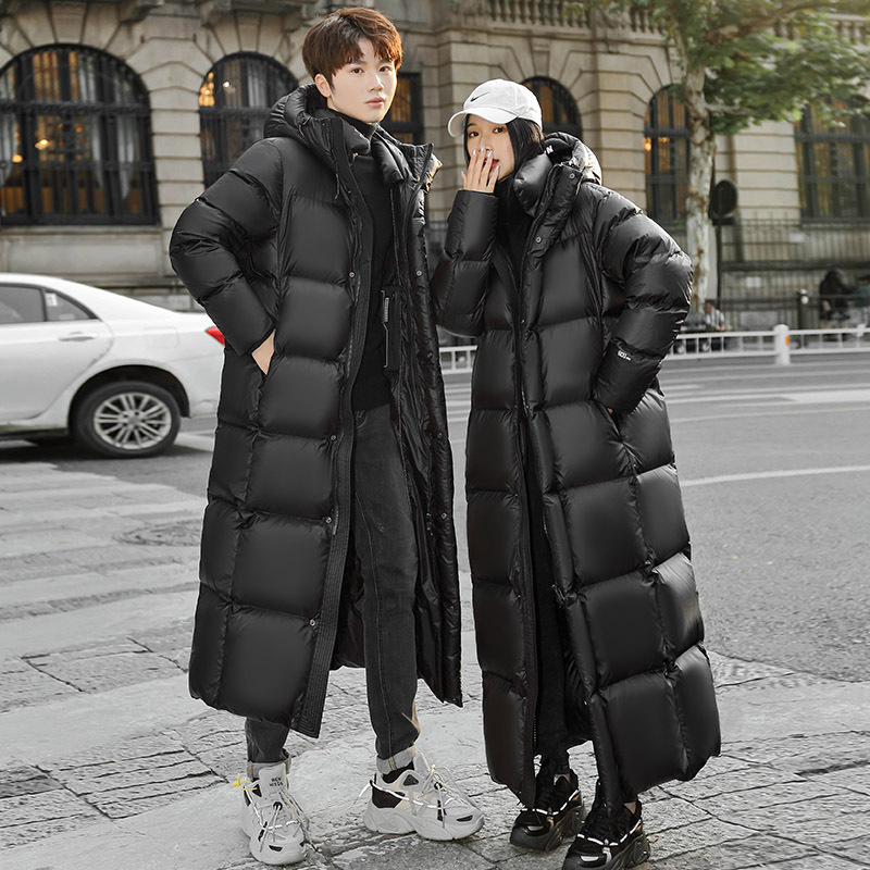 Goose down Jacket, Unisex, Extra Long, 2026 Autumn and Winter New Style, Hooded, Thickened, Couple's Coat