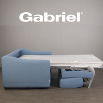 Blue small sofa bed foldable small apartment living room multifunctional double fabric sofa dual sitting and sleeping