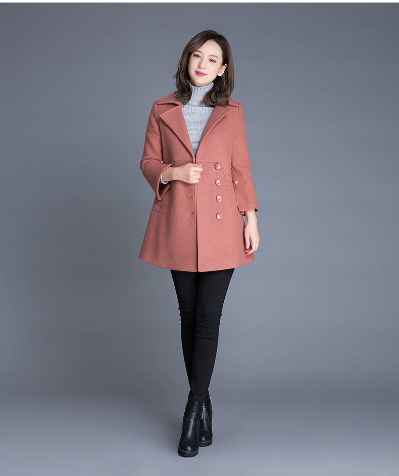 Yi Lang Xuan mùa thu và mùa đông mới cho phụ nữ áo len nhỏ phần ngắn thời trang Hàn Quốc ve áo kích thước lớn áo khoác nỉ nữ