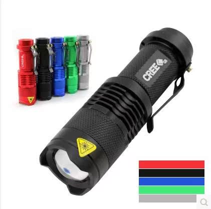 Intense Light Mini Color Flashlight Bright Light Mini Flashlight 5 Battery and 14500 Universal 3 gear