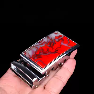 Hetian Jade Gold silk Jade Bloodstone jade Safe and sound brand Inlaid belt buckle Waist pendant Men's jade waist buckle