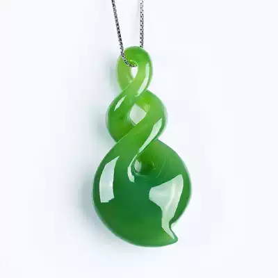 Hetian pendant female Jasper twist dry Kun jade pendant natural jade