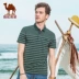 Lạc đà nam Thời trang hè Thời trang nam Thanh niên Kinh doanh giản dị Sọc áo thun ngắn tay áo polo ralph lauren Polo