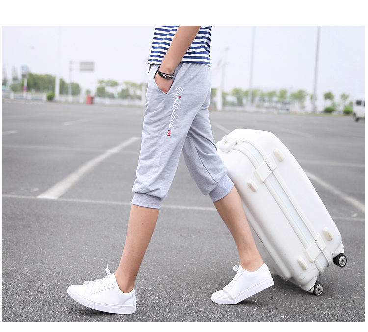 Quần short đi biển mùa hè nam phiên bản Hàn Quốc tự tu luyện bảy điểm quần quần thủy triều quần harem quần thể thao quần nam