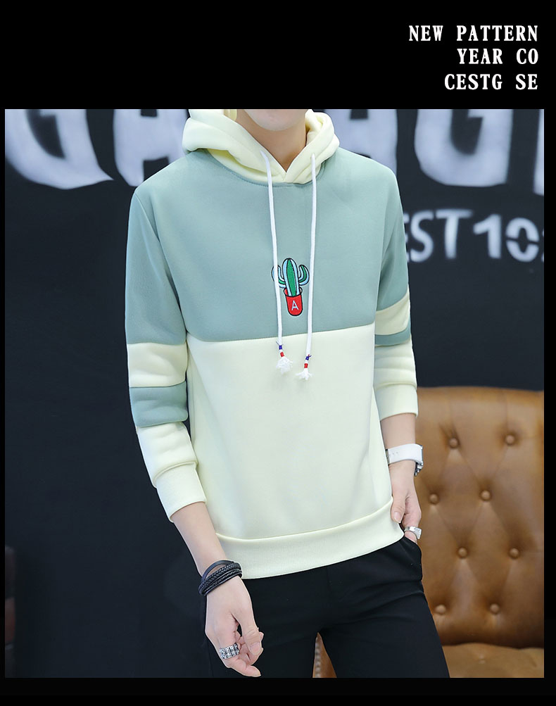 Áo len cao cổ mùa đông cho nam giới Hàn Quốc Slim Youth Plus nhung độn bóng chày phù hợp với áo khoác nam áo jacket nam