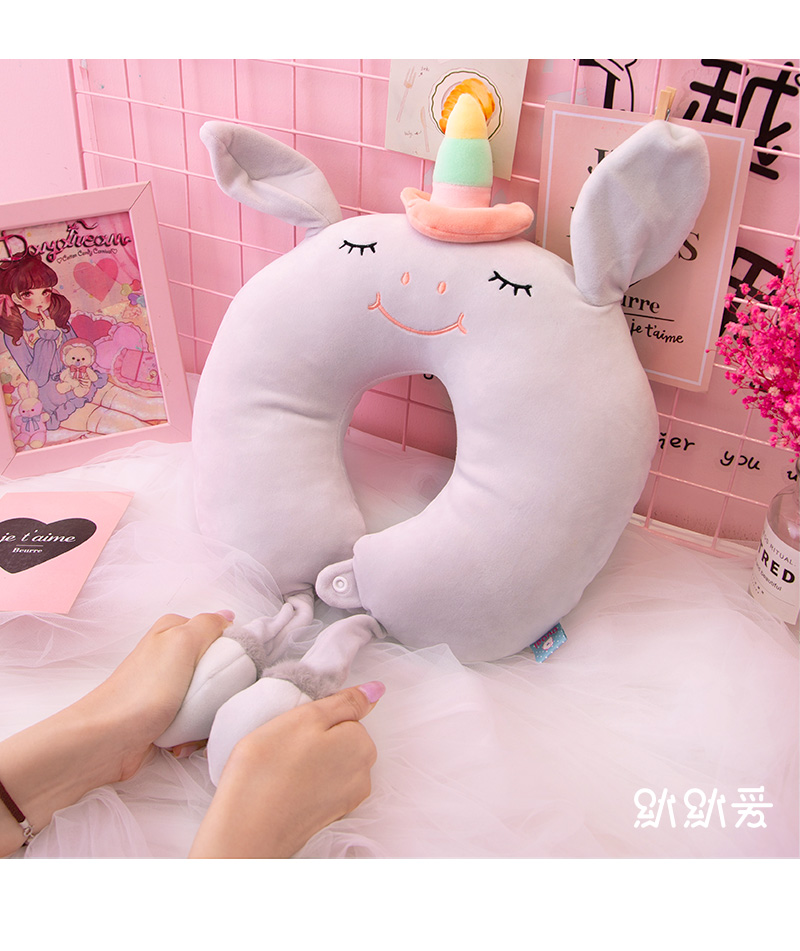 Dễ thương gối hình chữ u cổ cổ gối gối ngủ nhân tạo gối ngủ buồn ngủ nhân viên văn phòng - Gối gối chữ u cho bầu
