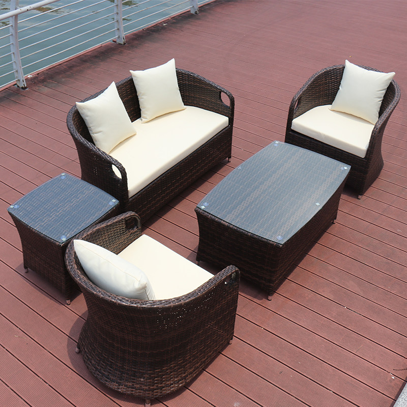 Balcony tables and chairs coffee table indoor leisure outdoor garden rattan chair combination furniture sunshine room garden rattan sofa