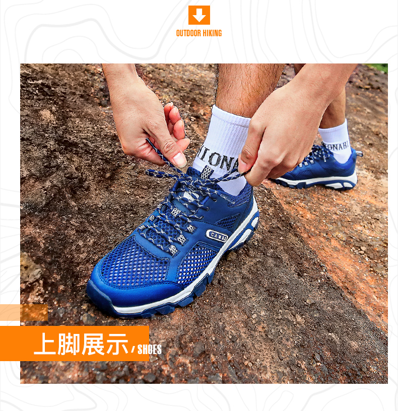 [2019 sản phẩm mới] Giày đi bộ ngoài trời lạc đà giày nam thoáng khí mang giày chống trượt hấp thụ giày đi bộ đường dài - Khởi động ngoài trời giày bốt martin