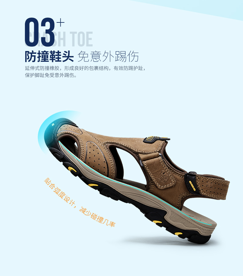 Dép lạc đà / Lạc đà 2018 Giày đi biển mùa hè Dép da Baotou Thể thao ngoài trời Dép nam thường shop giày nam đẹp