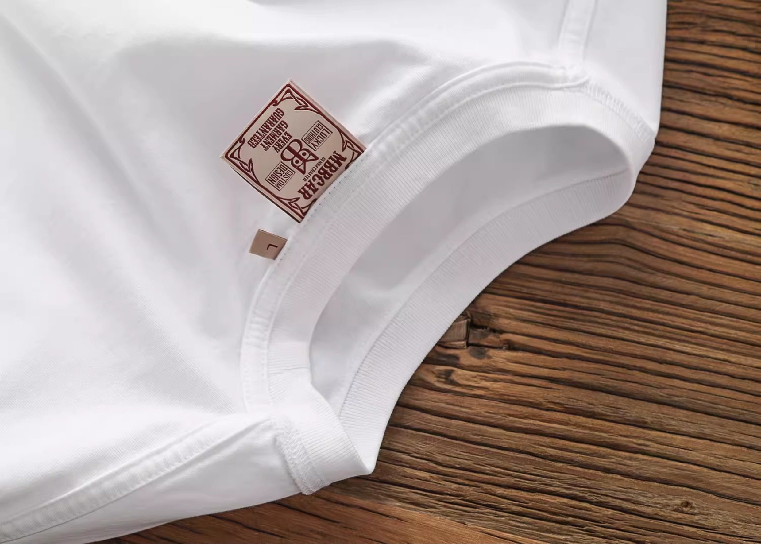 270g тяжеловес хлопок Перевернуть прошлое фонд длинный рукав T -Shirt mbbcar узкий Амеа Казах твердый поездка свитер, mbbcar/窄幅 
