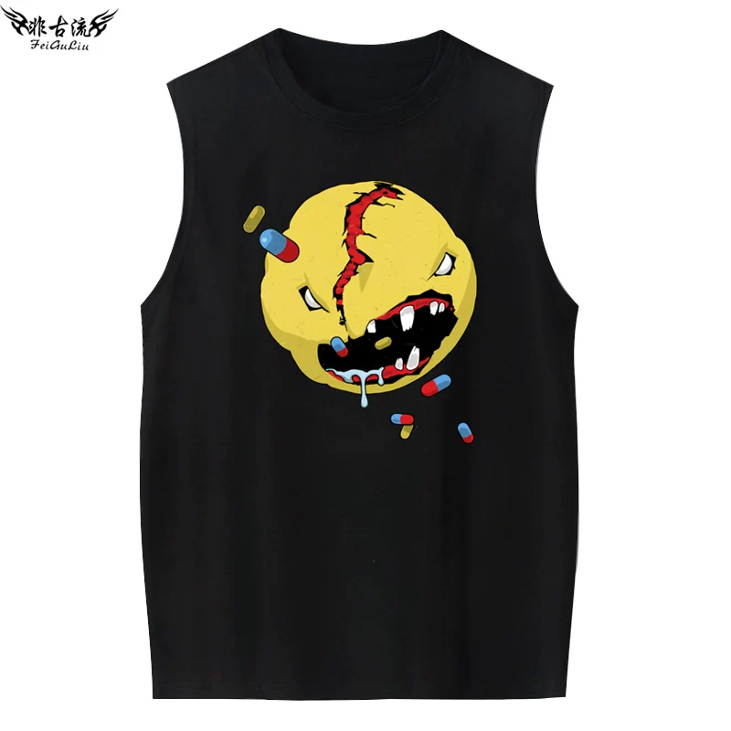Вест, хлопковая футболка, питч стиль, косплей
