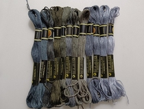 Gray cross stitch thread patchwork thread ecological cotton thread 6 strands of insole hand embroidery thread 12 colors