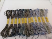 Cross stitch silk thread polyester thread gray color 12 colors