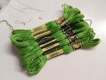 Cross stitch thread green 703 wiring repair thread ecological cotton 6 strands embroidery crochet velvet flower thread handmade insole thread 24 pieces