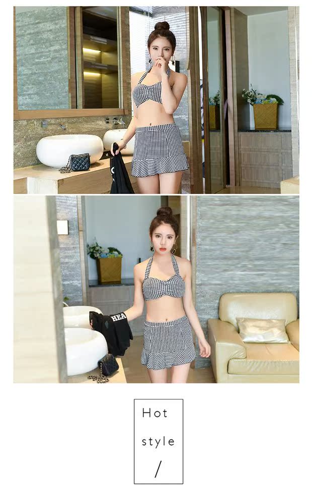 2018 mới chia ba mảnh áo tắm nữ bãi biển bikini ren áo chống nắng quần áo áo tắm mùa xuân nóng Bikini Quyến Rũ Gợi Cảm 