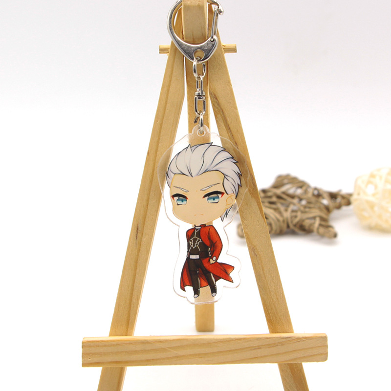 Móc treo mặt dây acrylic Nhân vật hoạt hình Q phiên bản Tinh thần thị trấn Zhao Yunqi Fate Anime trò chơi ngoại vi hình dán