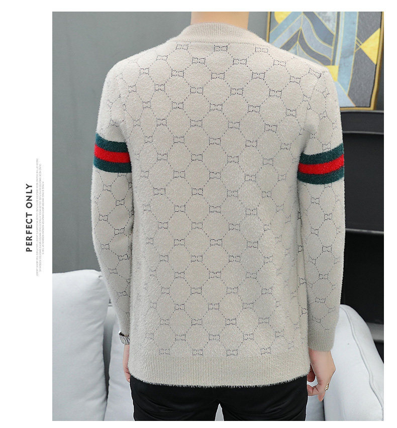 In 2022, trendy brand zipper knitted cardigans for men with stand-up collars, casual autumn slim-fit sweaters, jackets and coats are popular among the youth pic 22