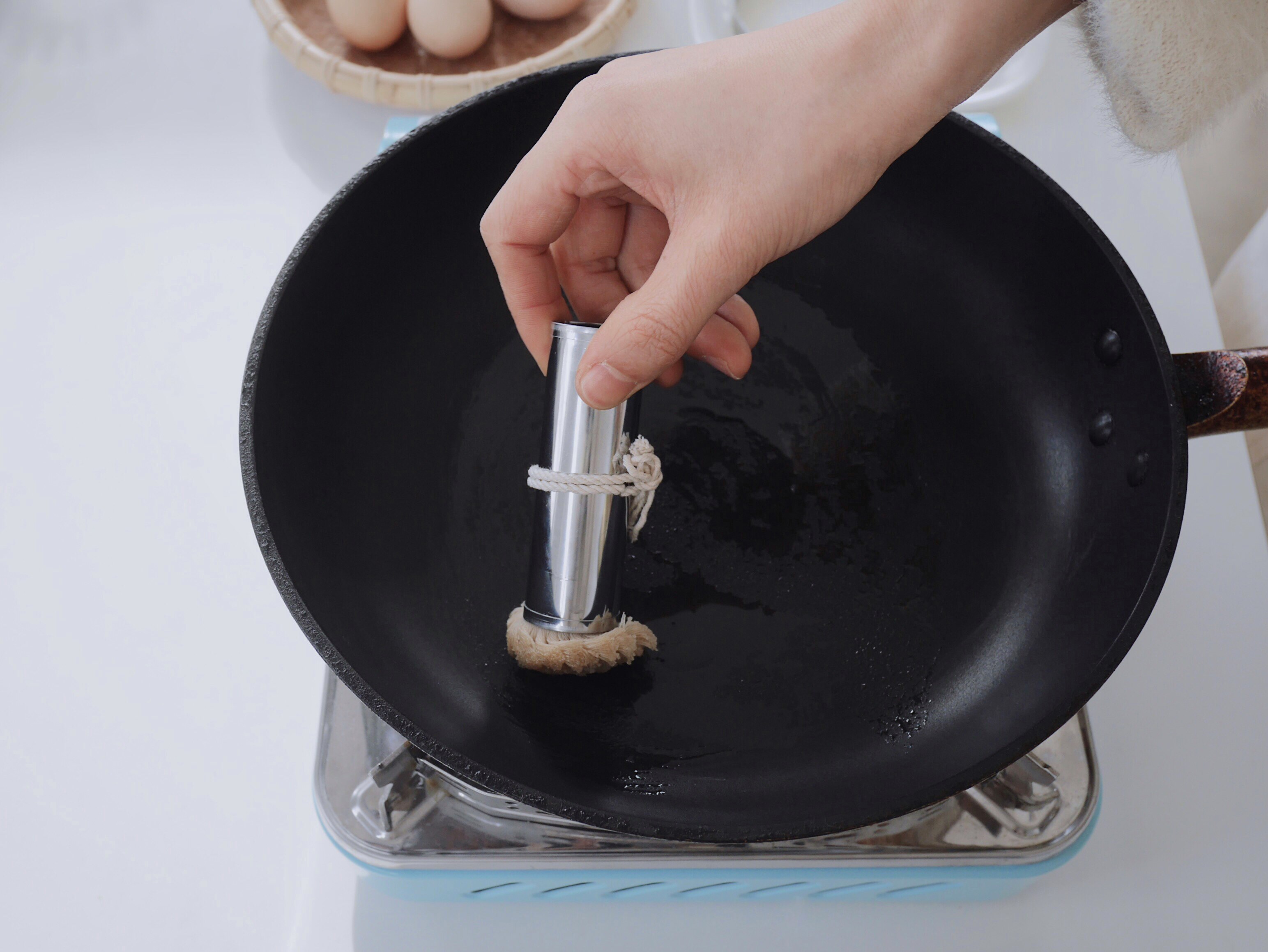 Made in Japan imported Aizawa workshop safe and harmless high temperature resistant natural cotton rope oil brush barbecue oil brush