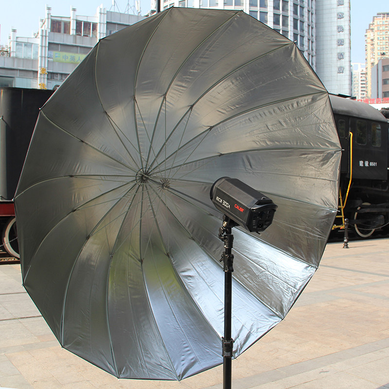 奥宝165CM深口反光伞 黑银反射柔光太阳摄影抛物线伞16根纤维伞骨-阿里巴巴