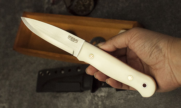 Baiyong PSRK на открытом воздухе инструмент новый гром жировой импорт нержавеющей стали 14C28N прямой нож высокая твердость Кожаная оболочка к          