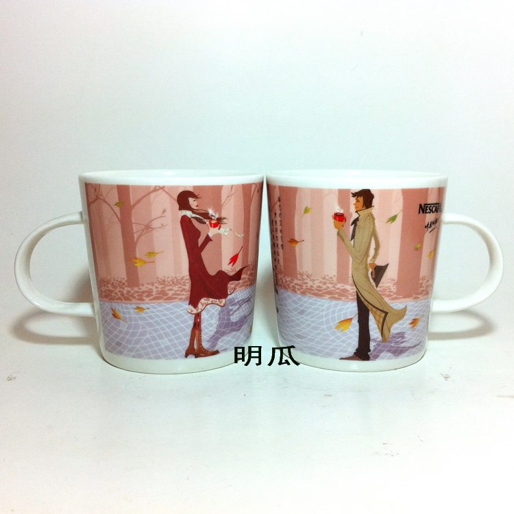 Nescafe Theme Collection Valentine's Day Mug Ceramic Cup 2006 Limited Edition Winter Romance Couples Cup