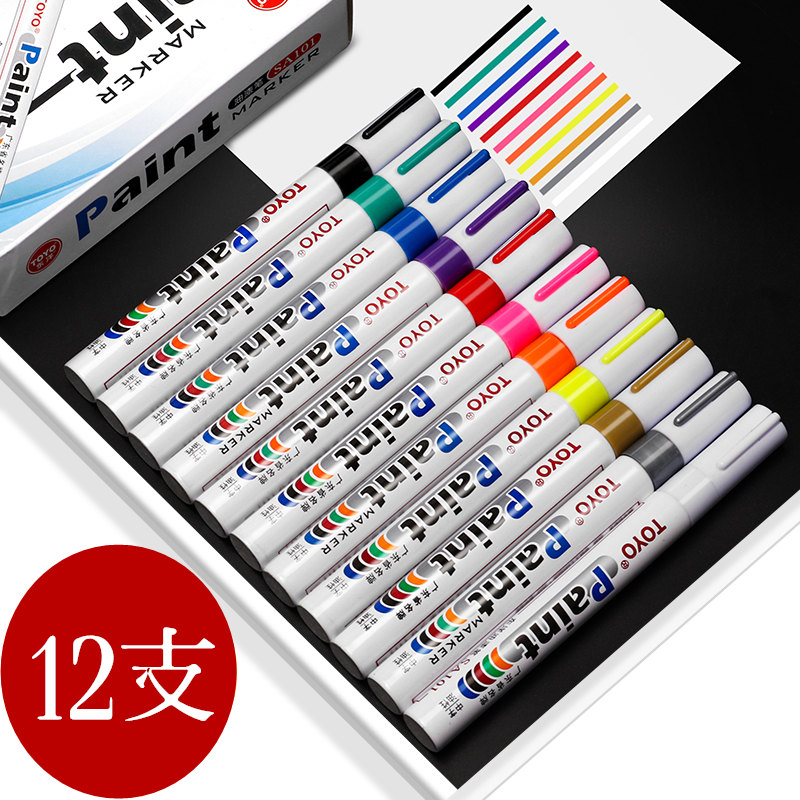 TOYO paint pen SA-101 Oily paint pen Check-in album pen White marker 1 box