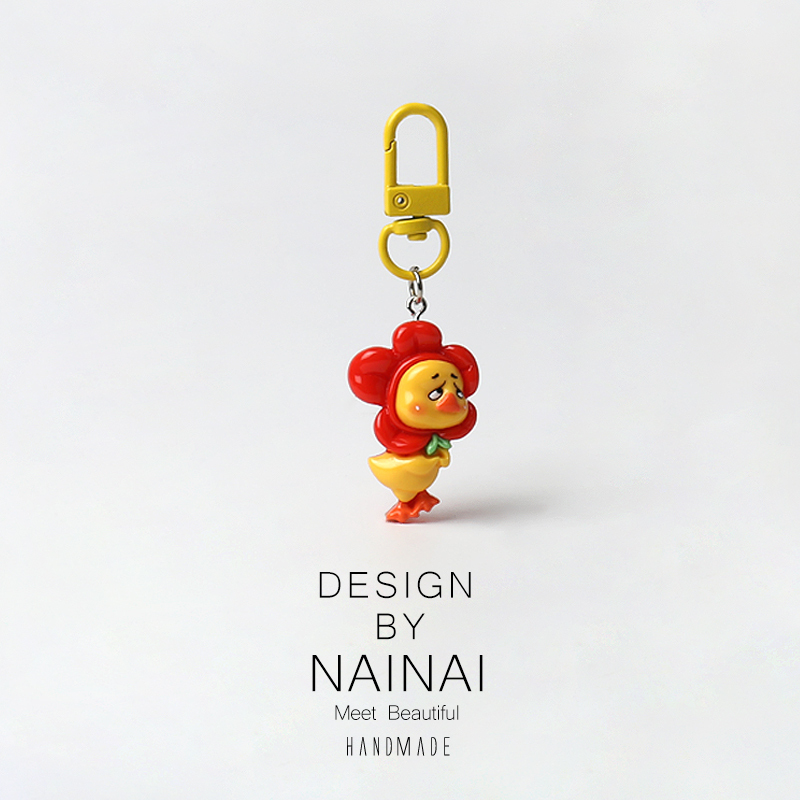 Fun and Simple Cute Little Yellow Duck Keychain Pendant Backpack Accessory Personalized Everyday Cute Versatile Accessory