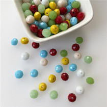 Domestic Artificial Crystal Flat Beads Mixed Color Wheel Loose Bead Woven Ornament Bracelet Material Clothing Accessories Accessories Accessories