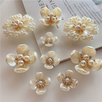 New DIY Handmade Ornament Accessories Imitation Shells Pearl Flowers Mobile Phone Shell Package Decorated Alloy materials Handmade