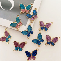 New Products Han Edition Fine Temperament Alloy Butterfly Pendant DIY Handmade Ornament Bracelet Necklace Accessories Material