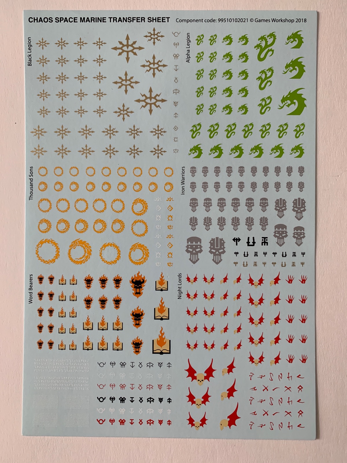 Combat Hammer 40K Water Patch Stickers Chaos Interstellar Warriors Black Legion Alpha Waiter one thousand children-Taobao