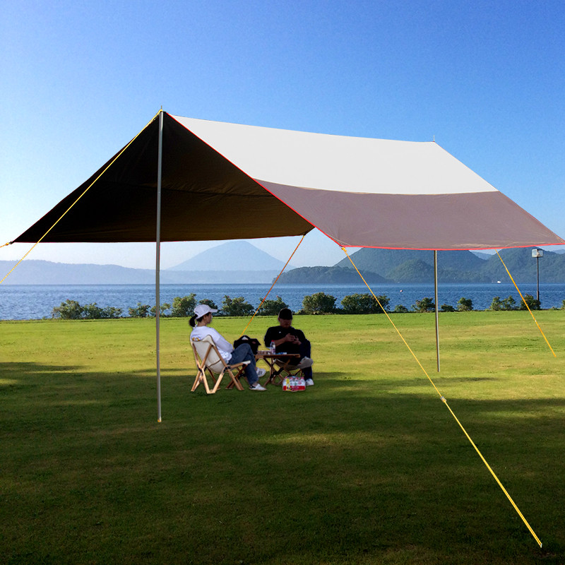 Outdoor canopy tent thickened black glue Oxford cloth rainproof sunscreen large space pergola awning beach camping tent
