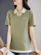 纯棉短袖t恤女装夏季新款中年妈妈polo体恤衫大码胖mm宽松上衣服
