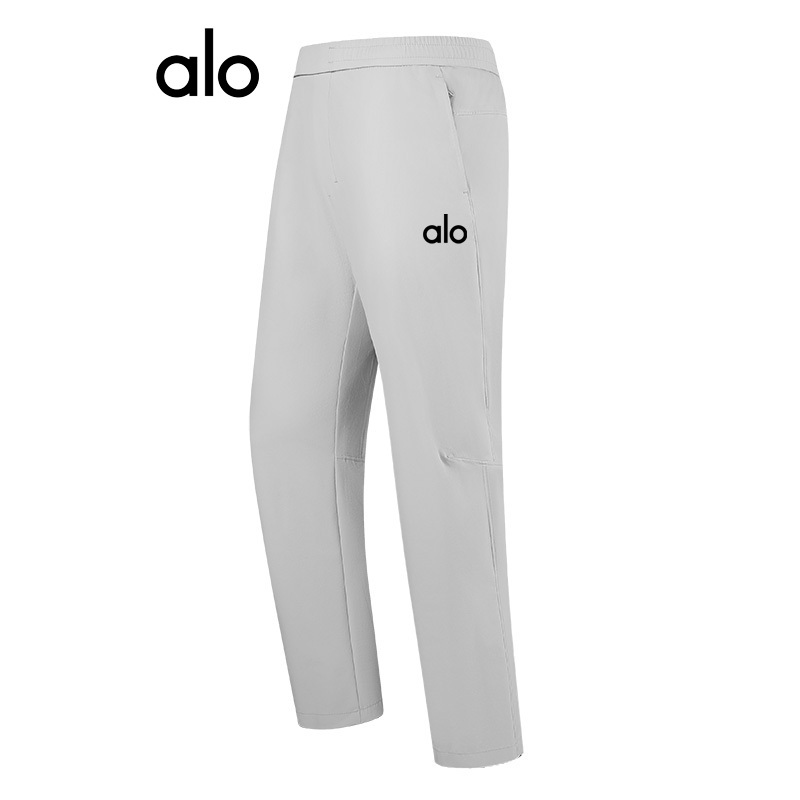 Alo Summer Outdoor Quick-Dry Pants for Men, Casual Sports Hiking Windproof Large Size Breathable Stretch Camping Long Pants