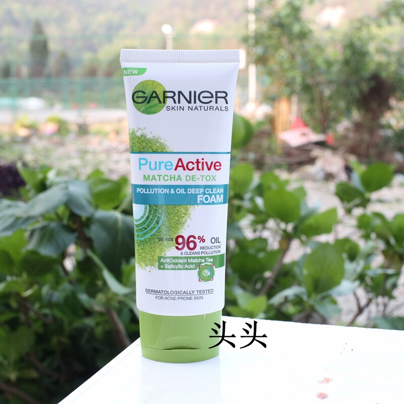 Thai Carnier garnier green tea Smear Tea Control Oil Clear Acne Wash Face Cream Surface 100ml Spot
