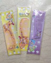 Cute cartoon comb for girls and children pink anti-static comb plastic makeup comb