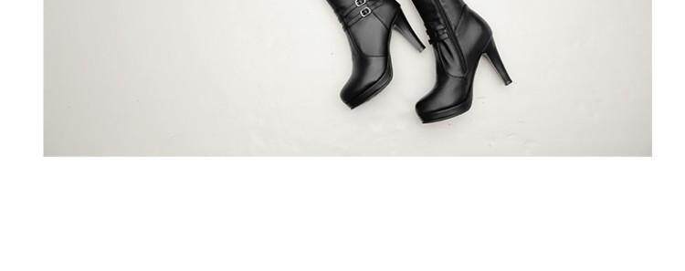 Сапоги 2023秋冬新款高跟骑士靴甜美粗跟过膝靴防水台高筒靴女超长筒靴子 Hung on the Yun