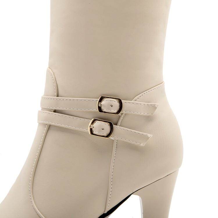 Сапоги 2023秋冬新款高跟骑士靴甜美粗跟过膝靴防水台高筒靴女超长筒靴子 Hung on the Yun