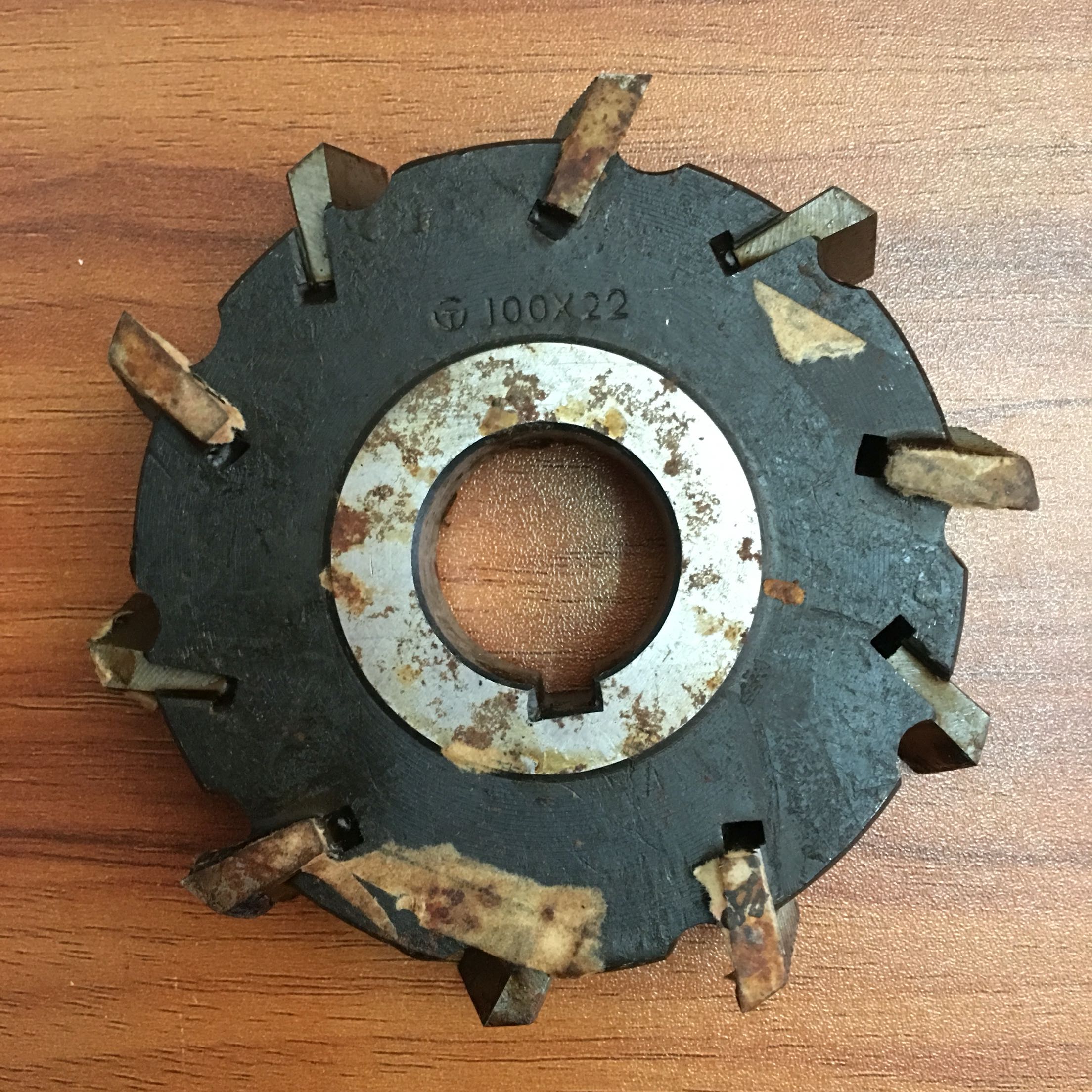 Three - sided blade mounted high - speed steel three - sided blade milling cutter Ha one fault teeth three - sided blade 100*22