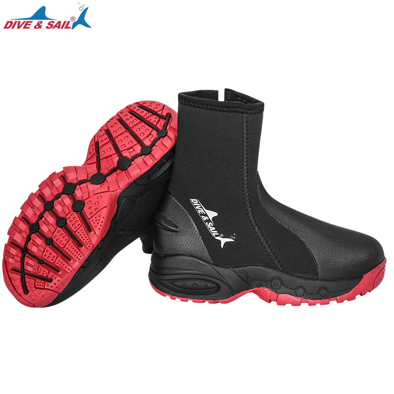 Diving Boots DIVESAIL Anti-slip abrasion resistant male and female 5MM thickened high cylinder snorkel sandal sandal sandal sandal