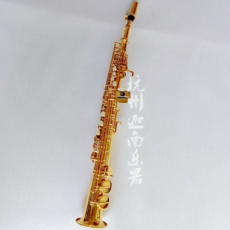 Taishan straight tube treble saxophone wind TSSS-760 drop B paint gold imported leather pad