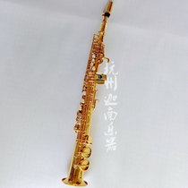 Taishan straight tube treble saxophone wind TSSS-760 drop B tone painted gold imported leather pad