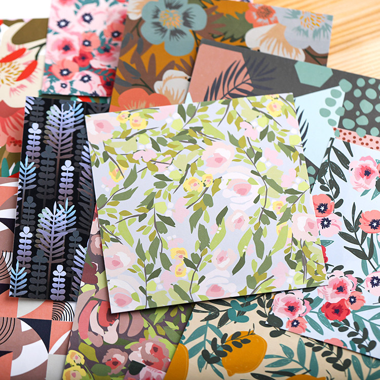 Bright Blue Home Handbooks Art Small Frescoed Stickler Cute Decoration Sticker Background Material Monet Garden