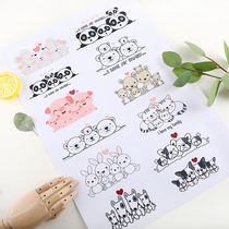 Luggage Suitcase Waterproof no-mark stickers pull bar case Sub cute Decorative Computer Notebook Sticker Small Animal